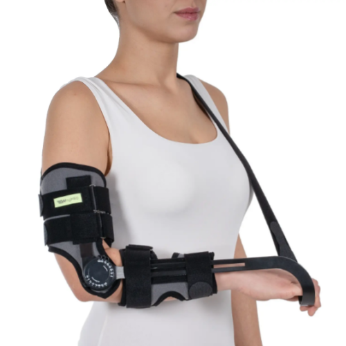 Elbow orthosis with adjustable hinge mechanism W218 Right