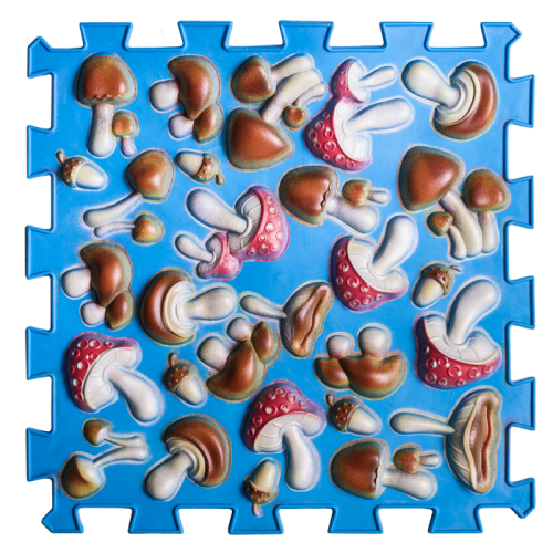 Massage mat Ortek Puzzles Mix of 6 elements