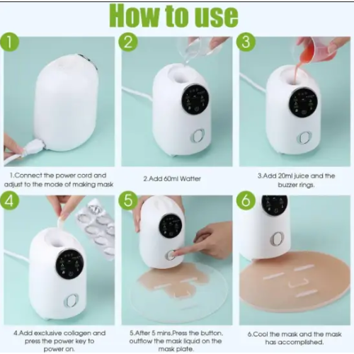 Automatic device for making DIY masks: natural vegetable and fruit collagen face masks