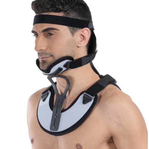 Orthosis for fixation of the cervical and thoracic spine Minerva reinforced short W114
