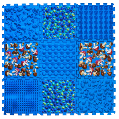 Massage mat Ortek Puzzles Mix of 6 elements