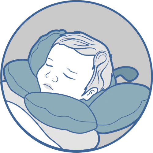 Children's Anatomical Travel Pillow Travel 42x32x6cm Olvi J2302Travel