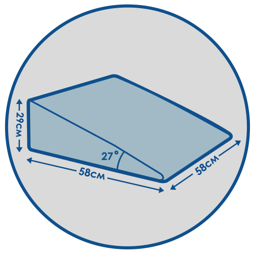 Orthopedic Wedge pillow for reflux 58x58x29cm Olvi j2540