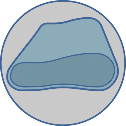 Orthopedic pillow three-layer with memory effect OP-03 (art.J2503)