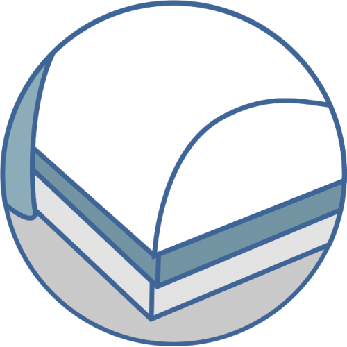 Orthopedic three-layer pillow for children with memory OP-07 (art.J2507)