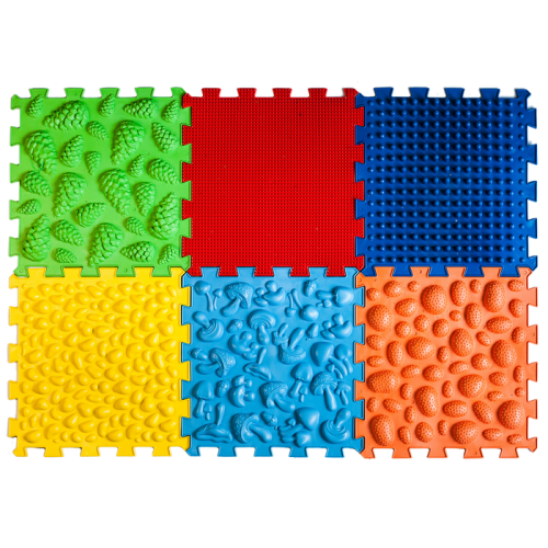 Massage mat Ortek Puzzles Mix of 6 elements