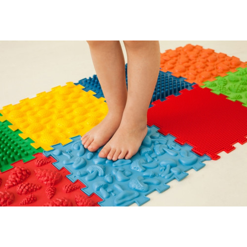 Massage mat Ortek Puzzles Mix of 8 elements