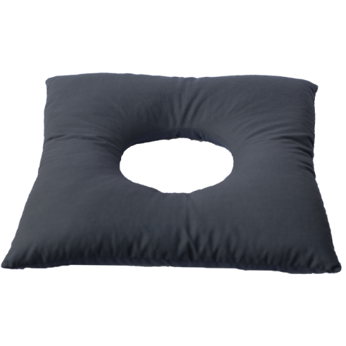 Orthopedic rectal pillow with buckwheat with a hole 40x40cm gray Olvi
