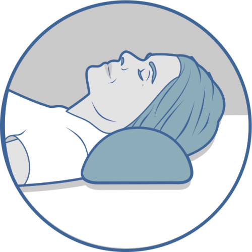 Orthopedic pillow half-roller with memory effect Olvi J2510 S