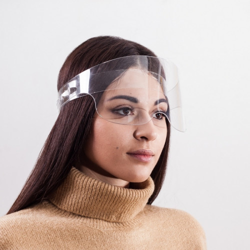 Protective acrylic face shield in the form of glasses 9 cm high