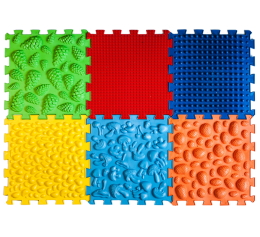 Massage mat Ortek Puzzles Mix of 6 elements