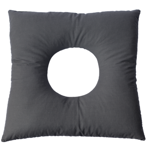 Orthopedic rectal pillow with buckwheat with a hole 40x40cm gray Olvi