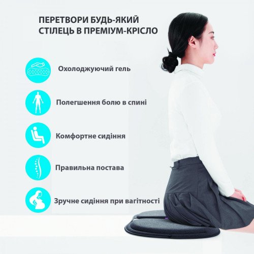 Гелевая подушка для сидения с эффектом памяти Компактная