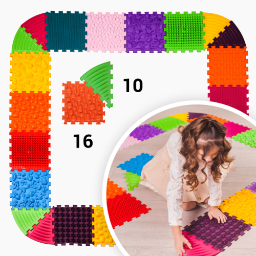 Massage mat Ortek Puzzles 16 el. + 10 Triangles