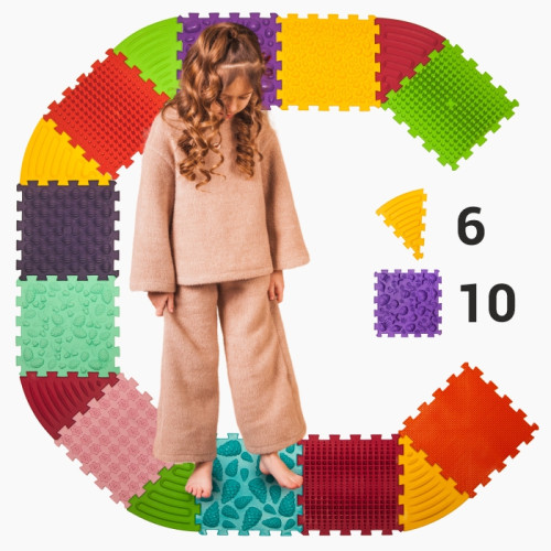 Massage mat Ortek Puzzles 10 el. + 6 Triangles