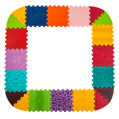 Massage mat Ortek Dinosaurs Puzzles 12 el. + 8 Triangles