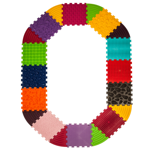 Massage mat Ortek Puzzles 12 el. + 8 Triangles