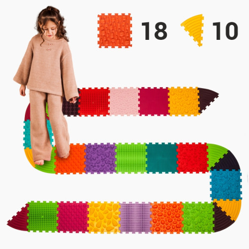 Massage mat Ortek Puzzles 18 el. + 10 Triangles
