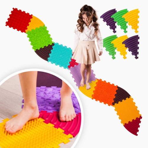 Massage mat Ortek Puzzles Sea 6 pcs. + 6 Triangles