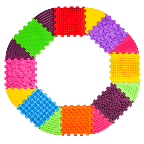 Massage mat Ortek Puzzles 8 el. + 8 Triangles