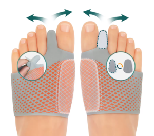 Valgus bandage with 2 types of finger separator and gel pad 